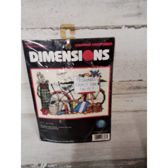 Dimensions Counted Cross Stitch Finally Time For Me 7 Inch X 5 In Dated 1999 New - Picture 5 of 11